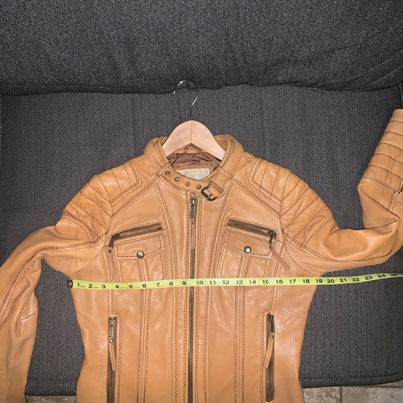 MICHAEL KORS - Tan Leather Jacket - Picture 6 of 8